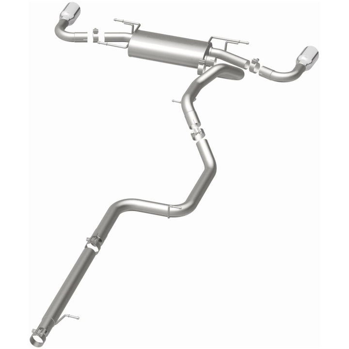 MagnaFlow 10-12 Mazda 3 L4 2.5L Hatchback Split Rear Exit Stainless Cat Back Performance Exhaust - Bull Strap