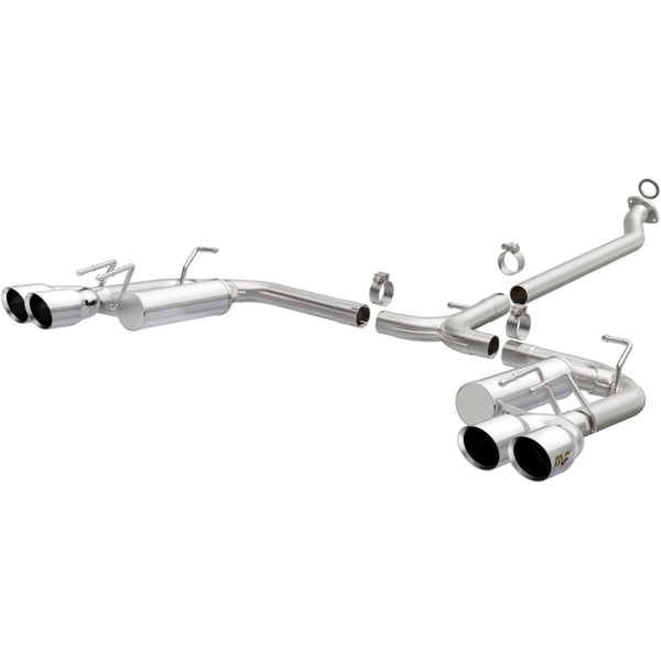 MagnaFlow 18-19 Toyota Camry XSE 2.5L (FWD) Street Series Cat-Back Exhaust w/4in Polished Quad Tips - Bull Strap