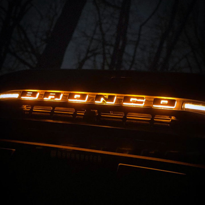 ORACLE Lighting Universal Illuminated LED Letter Badges - Matte Blk Surface Finish - N - Bull Strap