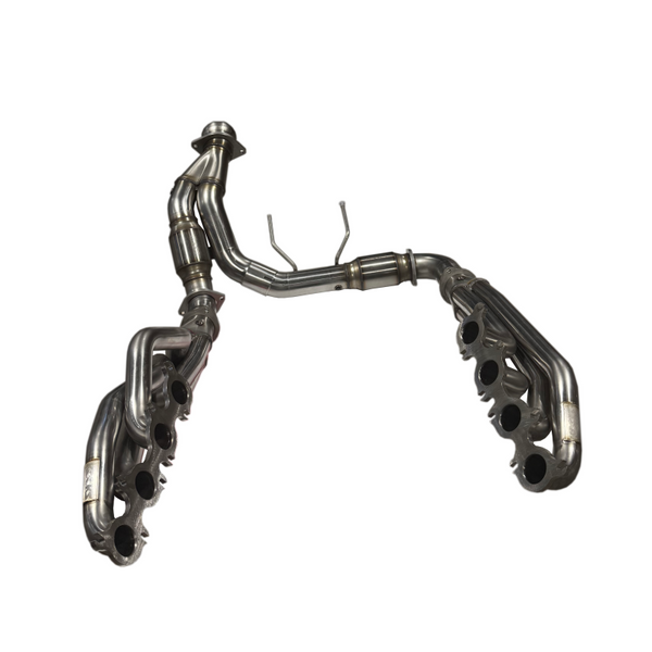 Kooks 21-23 Ford F150 Coyote V8 5.0L 1-7/8in SS Header w/ GREEN Catted Connection Pipe - Bull Strap