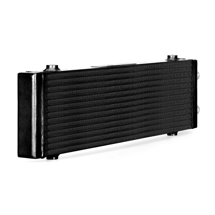 Mishimoto Universal Large Bar and Plate Dual Pass Black Oil Cooler - Bull Strap