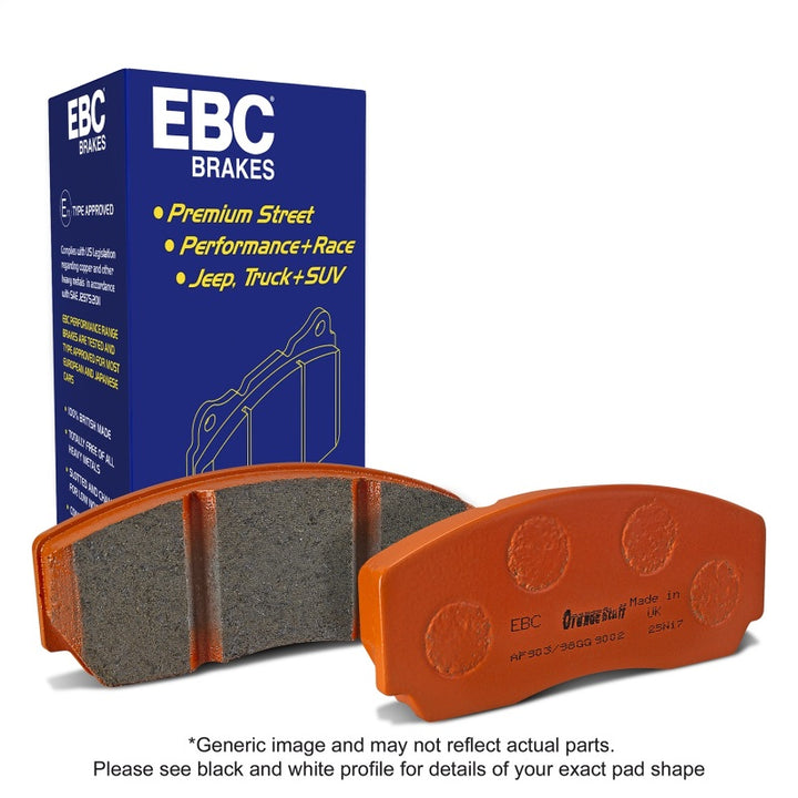EBC 08-11 Chrysler Town & Country 3.3 Extra Duty Front Brake Pads - Bull Strap