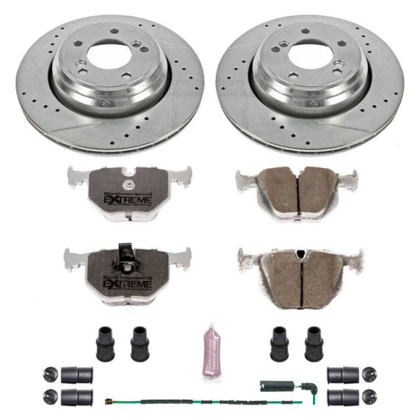 Power Stop 01-06 BMW M3 Rear Z26 Street Warrior Brake Kit - Bull Strap