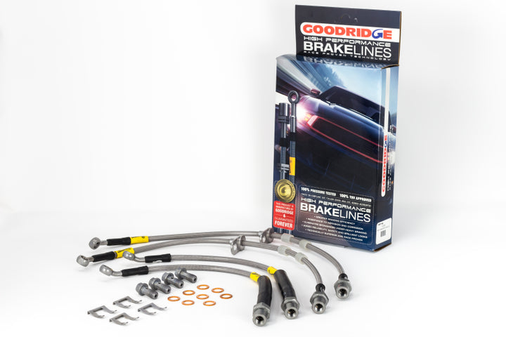Goodridge 16-20 Chevrolet Camaro ZL1/SS (Models w/Brembo Calipers / Excl 1LE Pkg) SS Brake Line Kit - Bull Strap