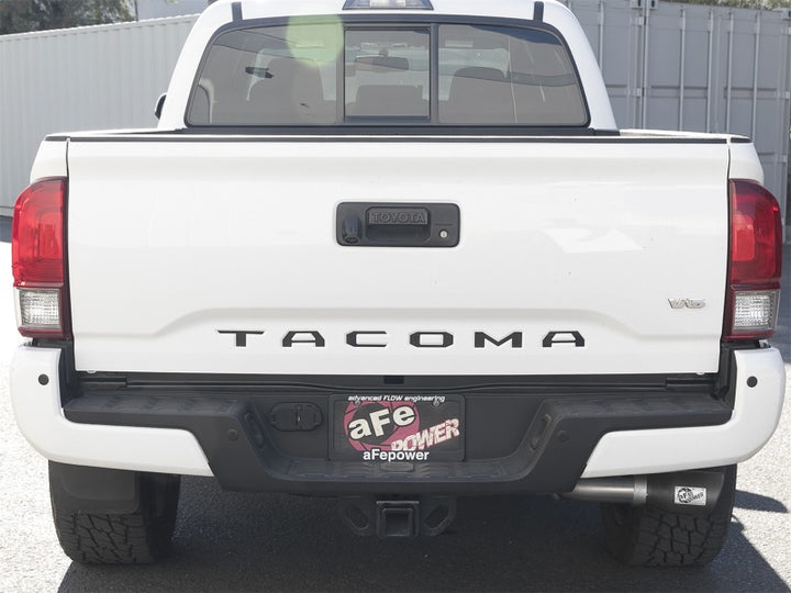 aFe MACH Force-Xp 2-1/2in 304 SS Cat-Back Exhaust w/Black Tips 2016+ Toyota Tacoma L4-2.7L / V6-3.5L - Bull Strap