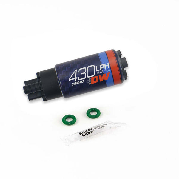DeatschWerks 02-06 Acura RSX / 01-05 Honda Civic / Mazda MX5 06-15 DW430C 430lph Compact Fuel Pump - Bull Strap