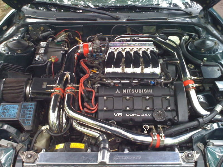 Mishimoto 91-99 Mitsubishi 3000GT Turbo Manual Aluminum Radiator - Bull Strap