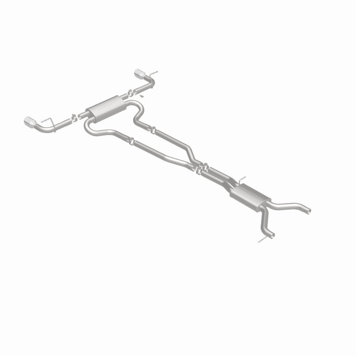 MagnaFlow 07 Audi Q7 V8 4.2L Dual Split Rear Exit Stainless Cat-Back Perf Exhaust - Bull Strap