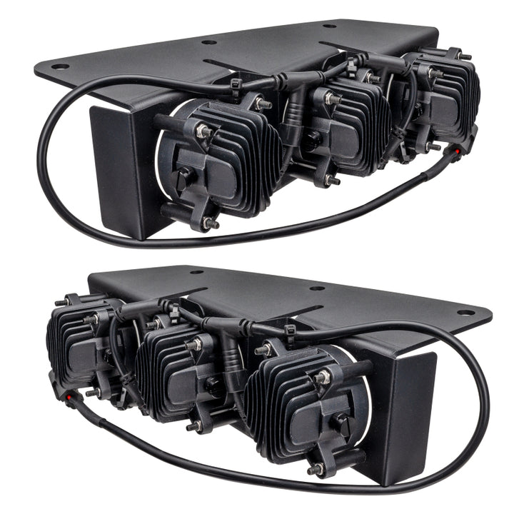 ORACLE Lighting 21-22 Ford Bronco Triple LED Fog Light Kit for Steel Bumper - White - Bull Strap
