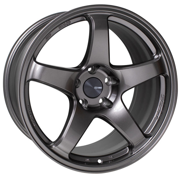 Enkei PF05 17x8 5x114.3 35mm Offset 75mm Bore Dark Silver Wheel - Bull Strap