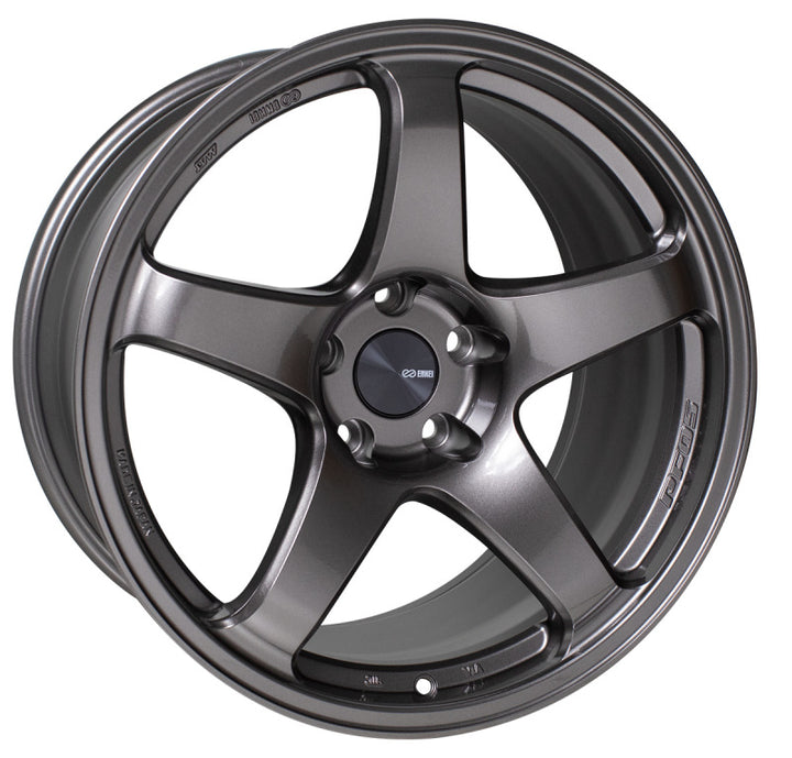 Enkei PF05 17x8 5x114.3 35mm Offset 75mm Bore Dark Silver Wheel - Bull Strap