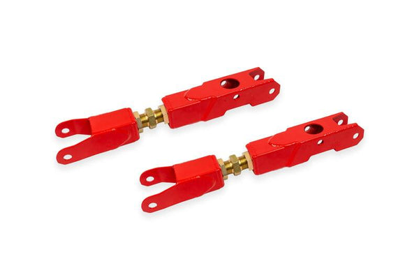 BMR 16-24 Chevrolet Camaro (6th Gen) Adjustable Rear Lower Control Arm - Red - Bull Strap