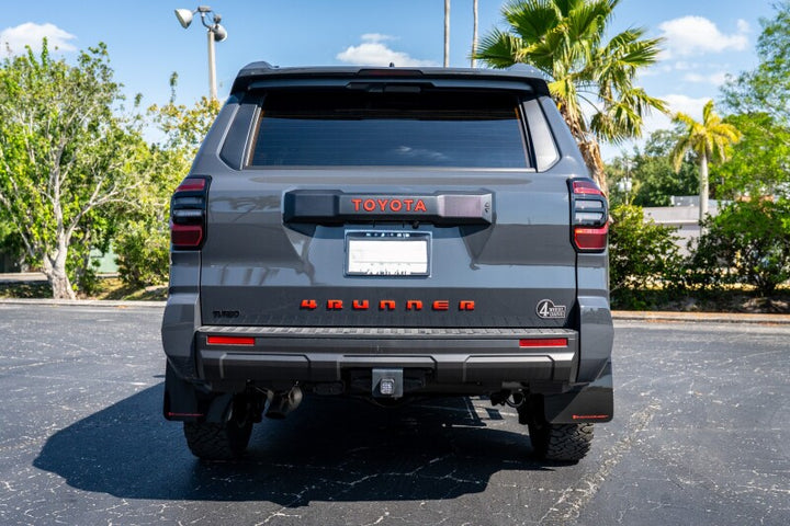 Rally Armor 2025+ Toyota 4Runner Black UR Mud Flap w/ White Logo - Bull Strap