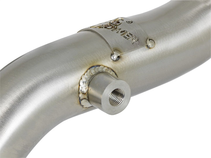 aFe Twisted Steel Header Up-Pipe 08-10 Ford Diesel Trucks V8-6.4L (td) - Bull Strap