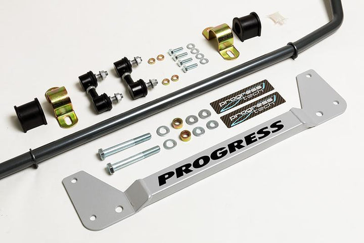 Progress Tech 02-06 Acura RSX Rear Sway Bar (24mm - Adjustable w/ End Links and Bar Brace) - Bull Strap