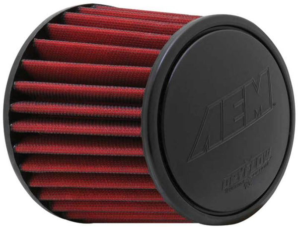 AEM 3.25 in DRY Flow Short Neck 5 in Element Filter - Bull Strap