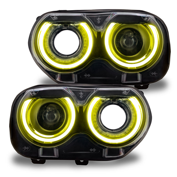 Oracle 15-21 Dodge Challenger RGB+W Headlight DRL Upgrade Kit - ColorSHIFT+W - Bull Strap