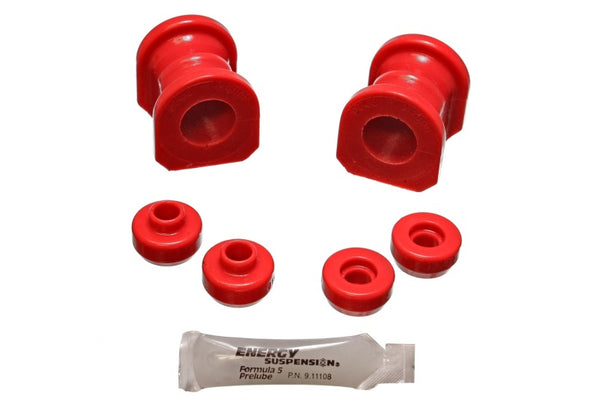 Energy Suspension 89-94 Nissan 240SX (S13) Red 24mm Front Sway Bar Bushing Set - Bull Strap