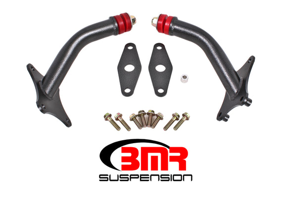 BMR 16-17 6th Gen Camaro Motor Mount Kit w/ Integrated Stands (Polyurethane) - Black Hammertone - Bull Strap