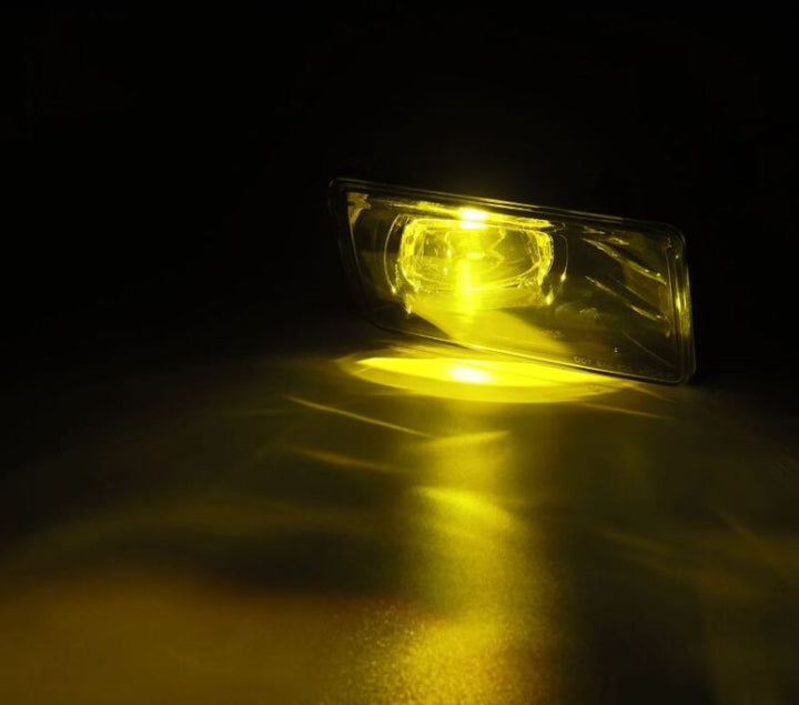 AlphaRex 07-13 Chevrolet Silverado/04-17 Tahoe DoubleTap Dual Color LED Proj Fog Lights - Wt/Ambr - Bull Strap