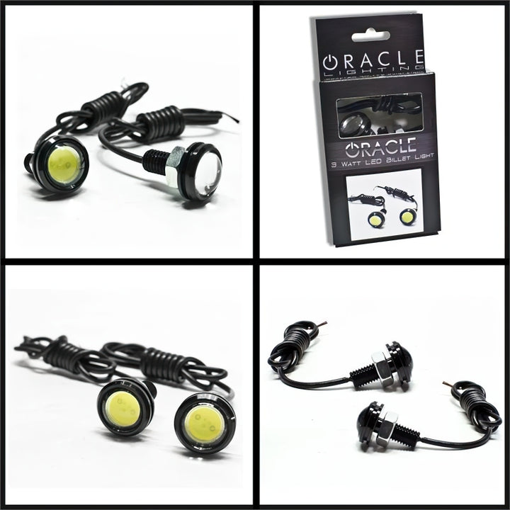Oracle 3W Universal Cree LED Billet Lights - Amber - Bull Strap