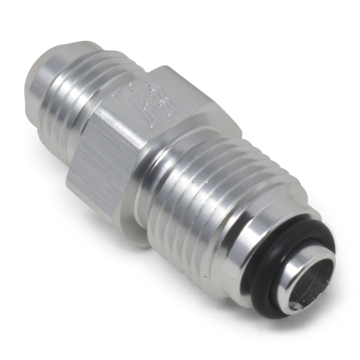 Russell Performance -6 AN (male to 11/16in-18 O-ring seal) Power Steering Adapter. Clear anodized - Bull Strap