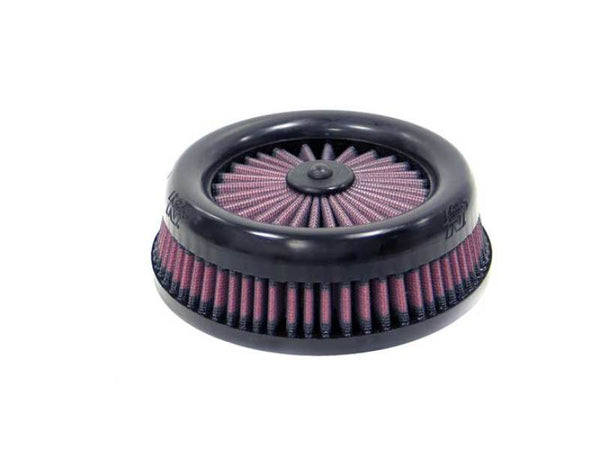 K&N Universal X-Stream Clamp-On Air Filter 3.5in Flg ID/4in OD/5.75in H - Bull Strap