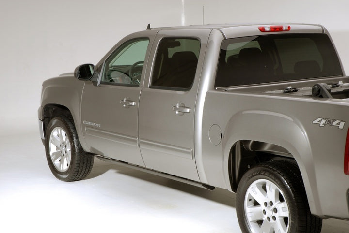 AMP Research 2007-2014 Chevy Silverado 2500/3500 Extended/Crew PowerStep - Black - Bull Strap