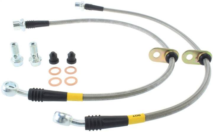 StopTech 97-01 Toyota Camry Stainless Steel Front Brake Lines - Bull Strap
