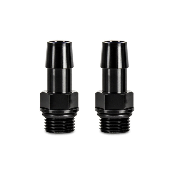 Mishimoto 16X1.5 TO 1/2in. Hose Barb Aluminum Fittings (Pack of 2) - Bull Strap