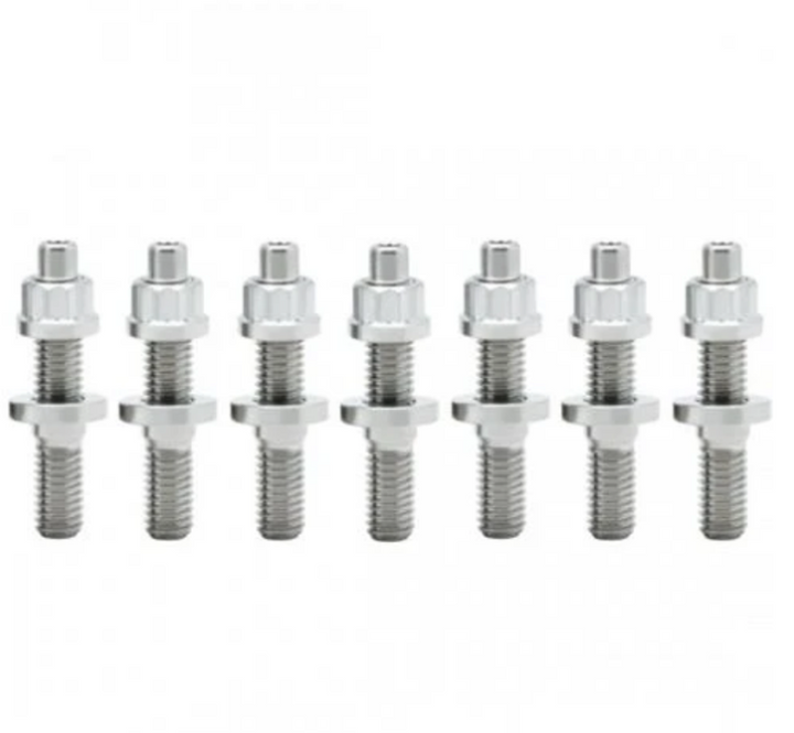 BLOX Racing SUS303 Stainless Steel Exhaust Manifold Stud Kit M8 x 1.25mm 45mm in Length - 7-piece - Bull Strap