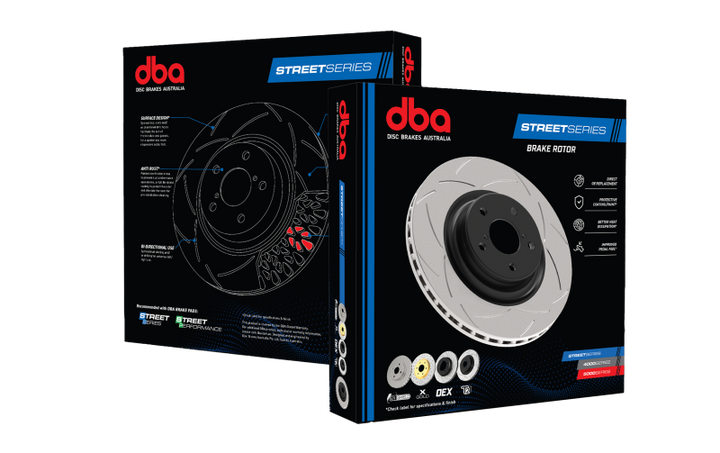 DBA 07 WRX / 05-08 LGT Rear Slotted Street Series Rotor - Bull Strap