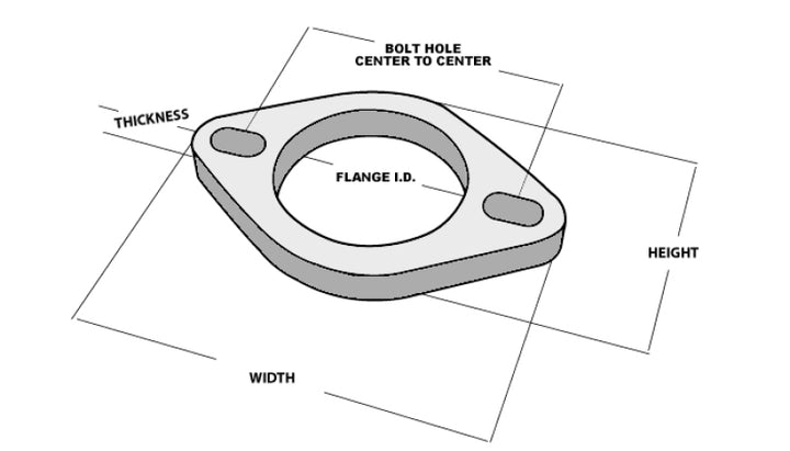 Vibrant 2-Bolt T304 SS Exhaust Flange (2.75in I.D.) - Bull Strap