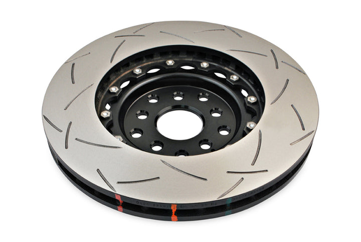 DBA 04-07 STi/2017 BRZ w/Perf. Pkg. 10 Hole Front Slotted 5000 Series 2/PC Rotor Assembled w/Blk Hat - Bull Strap