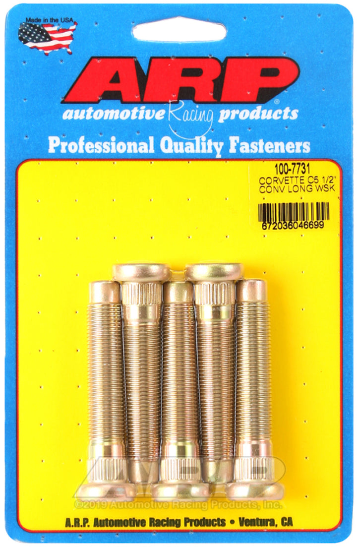 ARP Chevrolet Corvette C5 Long 1/2in Wheel Stud Kit - Bull Strap