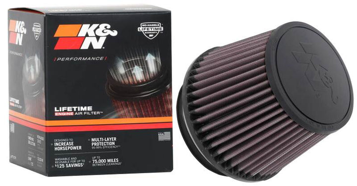 K&N Filter Universal X Stream Clamp-On 4-1/2in Flange 5-7/8in Base 4-1/2in Top 4-1/2in Height - Bull Strap