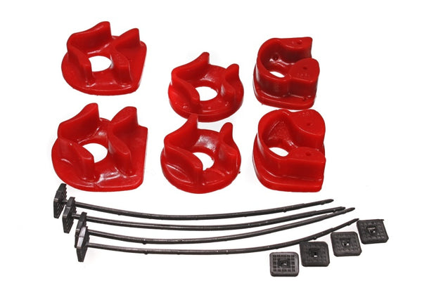 Energy Suspension 90-93 Acura Integra Red Motor Mount Inserts (2 Torque Mount Positions) - Bull Strap