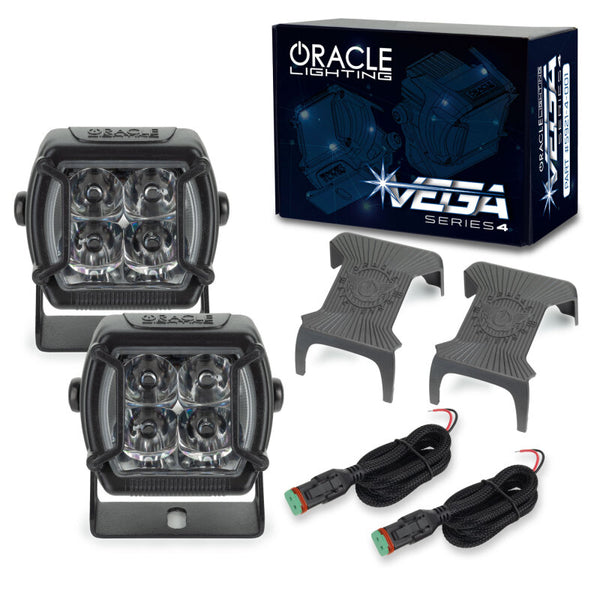 ORACLE Lighting Vega Series 4 LED Light Pod Spotlights - Bull Strap