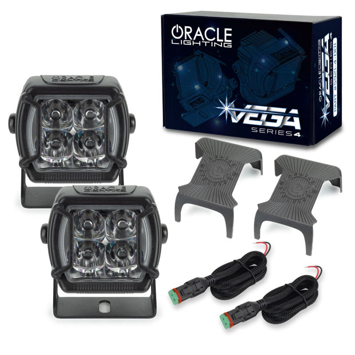 ORACLE Lighting Vega Series 4 LED Light Pod Spotlights - Bull Strap