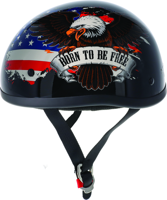 Skid Lids Freedom Eagle Original Helmet - Medium - Bull Strap