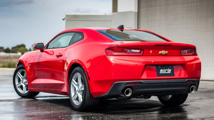 Borla 16-17 Chevy Camaro 3.6L V6 Single Split Rear Exit ATAK Axle-Back Exhaust - Bull Strap
