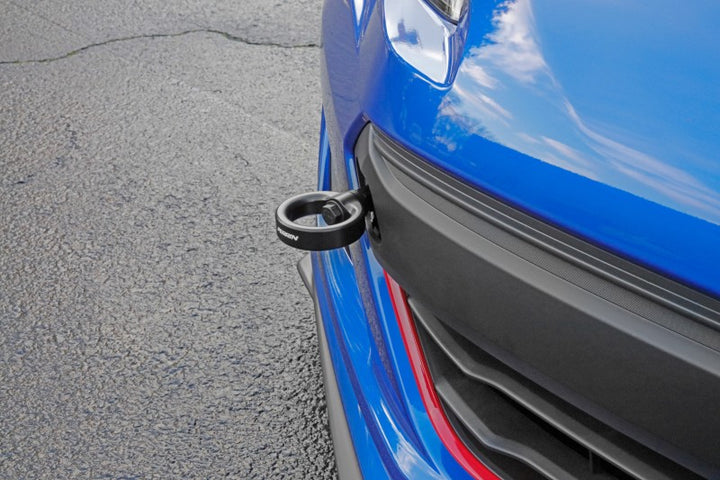 PERRIN 18-21 Subaru WRX & STI / 13-25 BRZ / 17-20 Toyota 86 Tow Hook Kit (Front) - Flat Black - Bull Strap