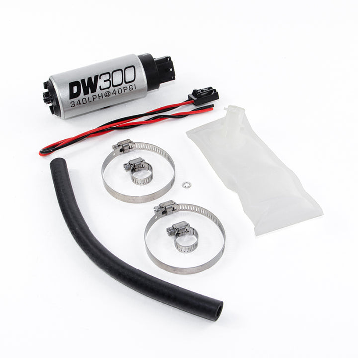 DeatschWerks 90-96 Nissan 300zx/93-98 Nissan Skyline DW300 340 LPH In-Tank Fuel Pump w/ Install Kit - Bull Strap