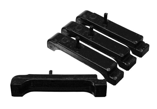 Energy Suspension GM BBC Black Radiator Isolator Pad Set - 4 Row - Bull Strap