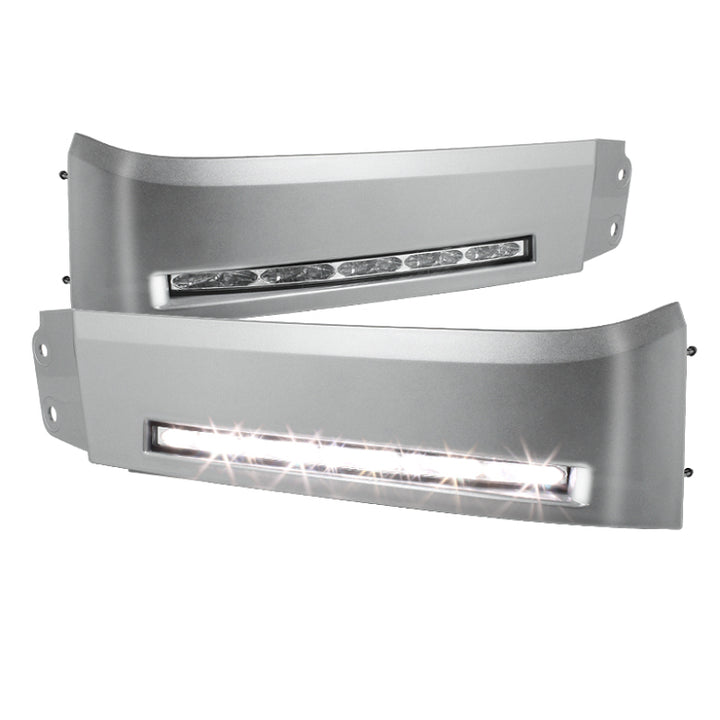 Spyder Toyota Tundra 07-13 Daytime LED Running Lights wo/switch Silver FL-DRL-TTU07-SIL - Bull Strap