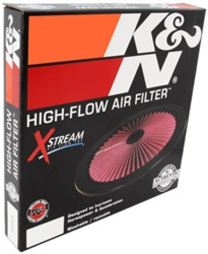 K&N X-Stream Top Filter X-Stream 14 inch OD Chrome - Bull Strap