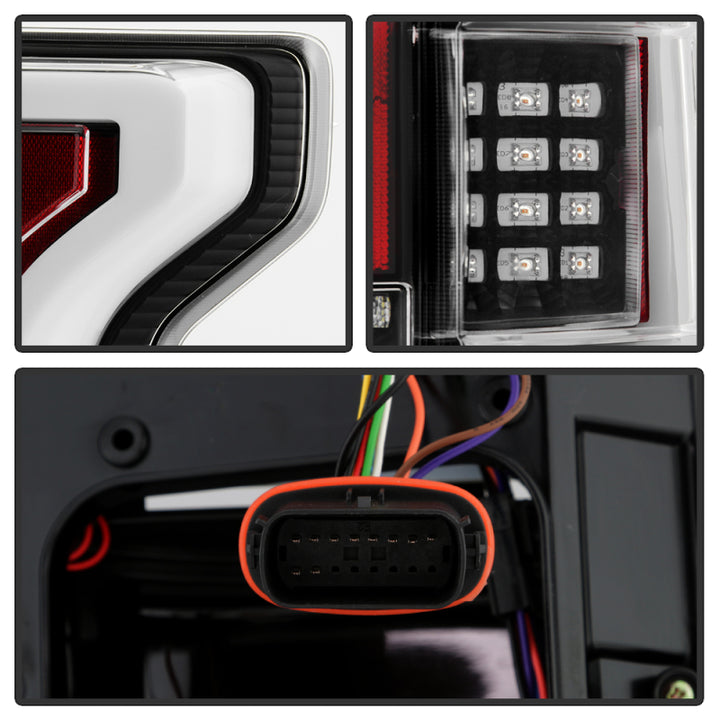 Spyder 18-20 Ford F150 w/ Rear Blind Spot LED Tail Lights - Black (ALT-YD-FF15018BS-LED-BK) - Bull Strap