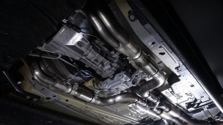 Stainless Works 2015+ Ford GT350 Headers 1-7/8in Primaries High-Flow Cats 3in Collectors - Bull Strap