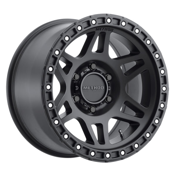 Method MR312 17x9 -12mm Offset 6x5.5 106.25mm CB Matte Black Wheel - Bull Strap