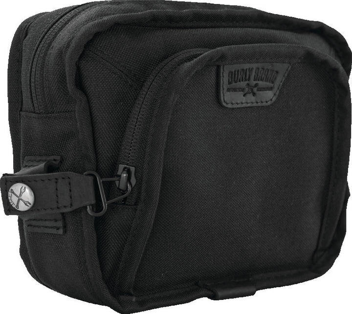 Burly Brand Handlebar Bag - Black - Bull Strap